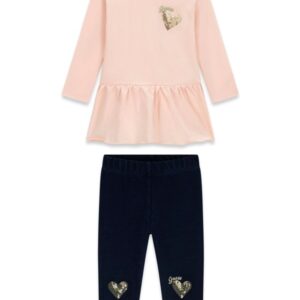 Set ls t-shirt+knit denim pant