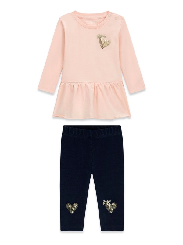 Set ls t-shirt+knit denim pant