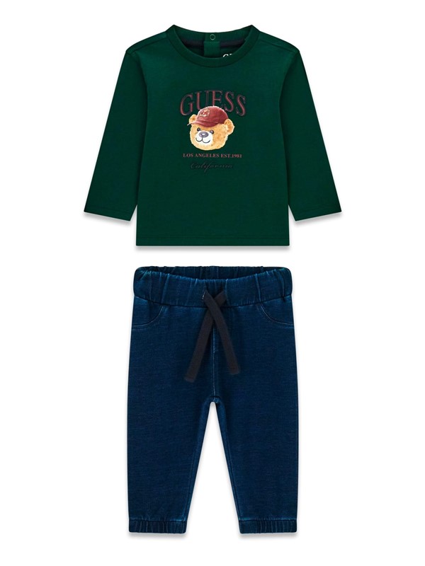 Set ls t-shirt + knit denim pa