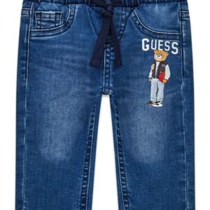 Regular stretch denim pants w/
