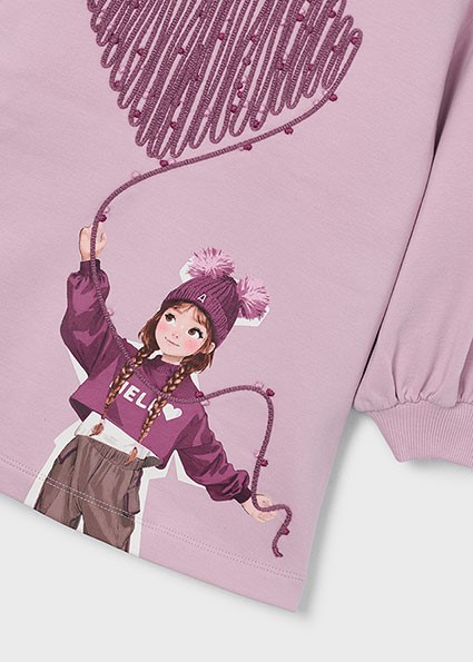Vestito felpa serigrafia