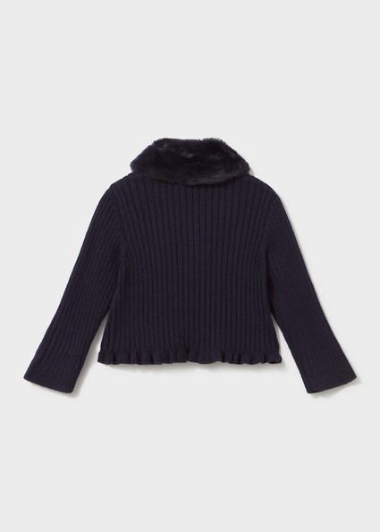 Cardigan tricot colletto pell