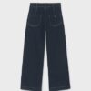 Pantalone denim wide leg