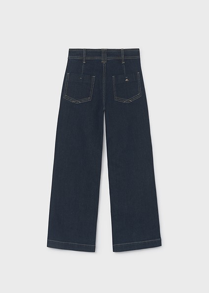 Pantalone denim wide leg
