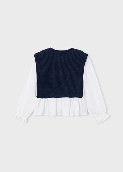Top gilet combinato
