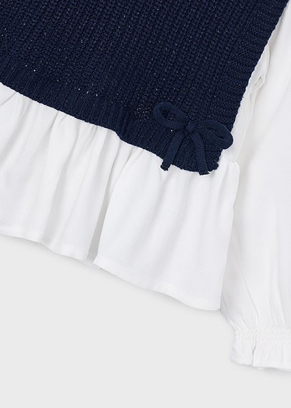 Top gilet combinato