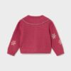 Cardigan tricot fiori ricami