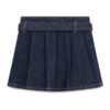 Comfort denim mini pleated ski