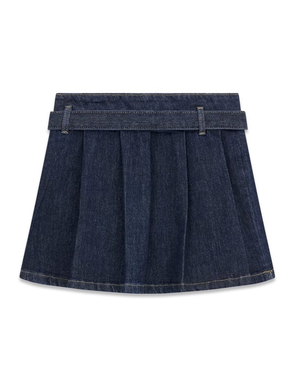 Comfort denim mini pleated ski