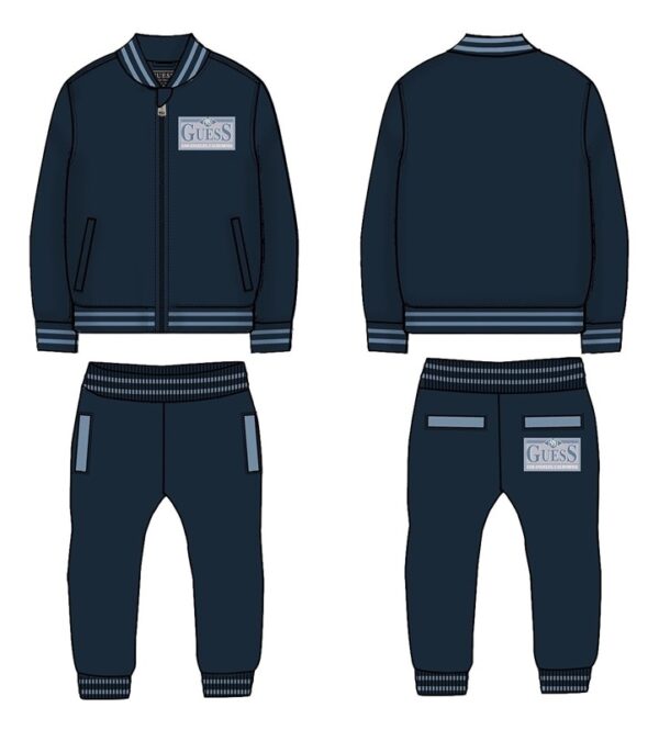 Set ls active top w/zip + pant