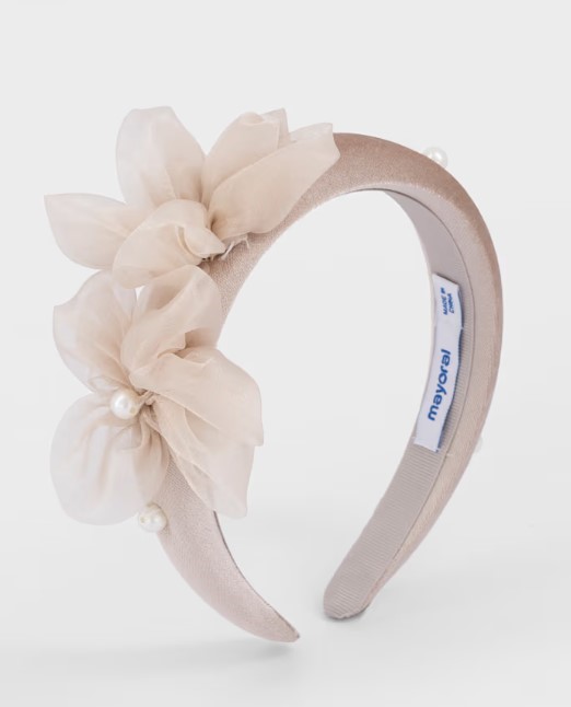 Cerchietto velluto fiori