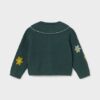 Cardigan tricot fiori ricami
