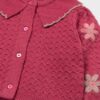 Cardigan tricot fiori ricami