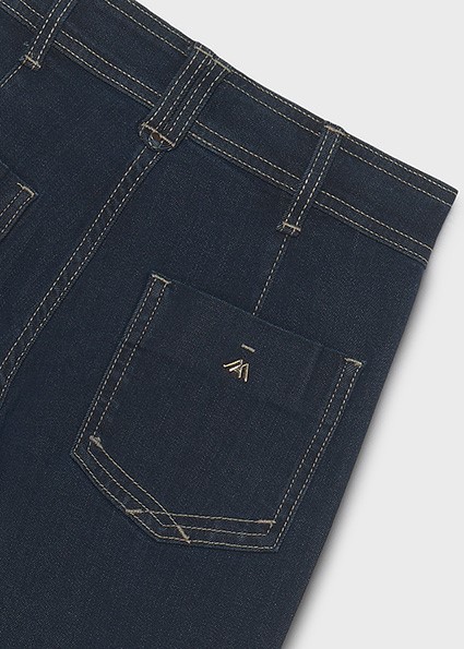 Pantalone denim wide leg