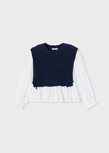 Top gilet combinato