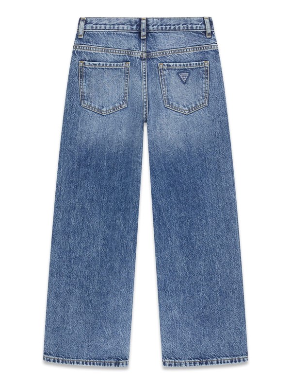 Oversize rigid denim w/rhinest