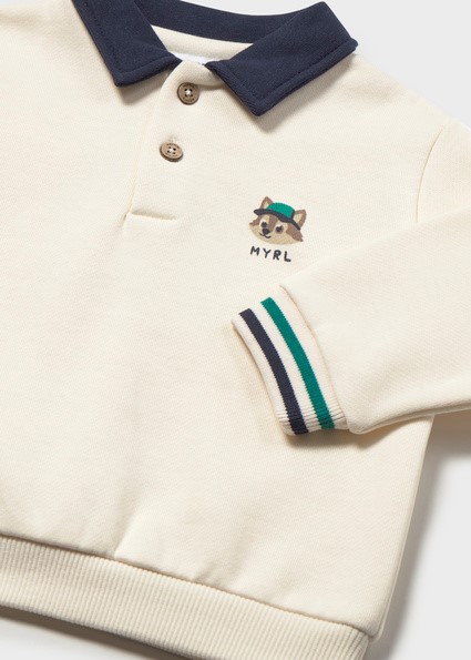 Pullover con collo polo