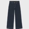 Pantalone denim wide leg