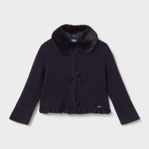 Cardigan tricot colletto pell