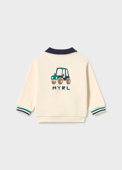 Pullover con collo polo