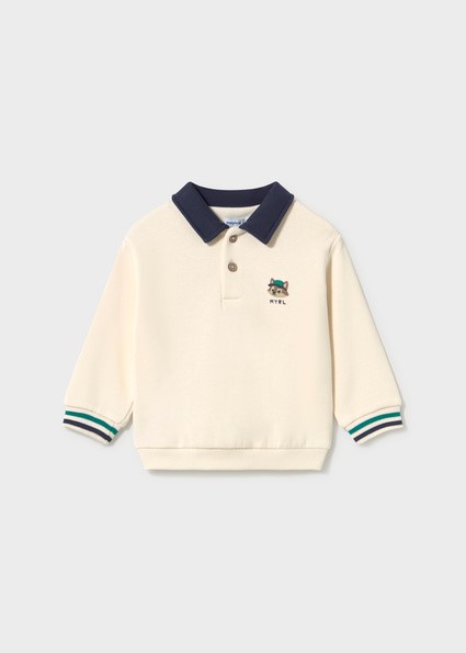 Pullover con collo polo