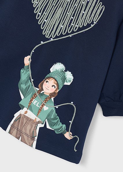 Vestito felpa serigrafia