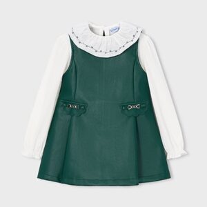 Vestito ecopelle combinato