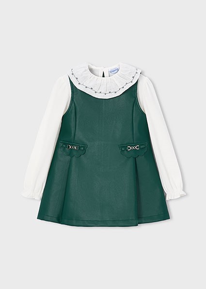 Vestito ecopelle combinato