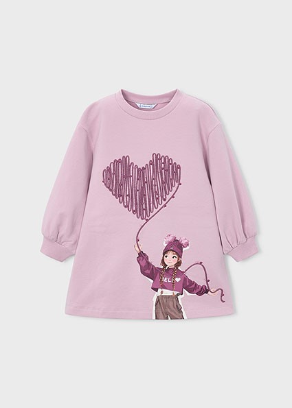 Vestito felpa serigrafia