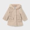 Cappotto riccio con cappuccio