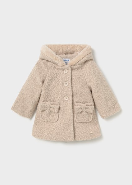 Cappotto riccio con cappuccio