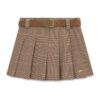 Glen plaid pleated mini skirt