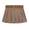 Glen plaid pleated mini skirt