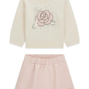 Set: ls sweater top+skirt