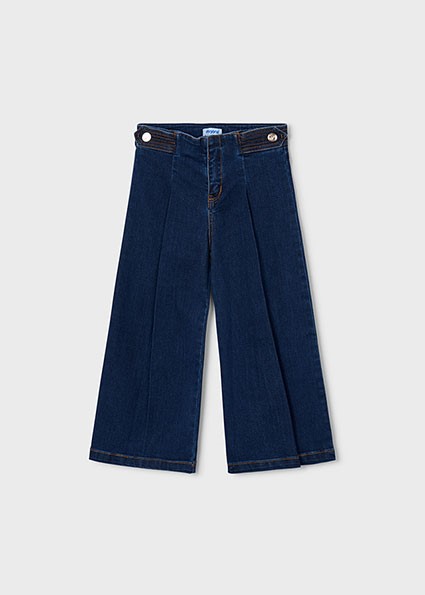Pantalone denim wide leg