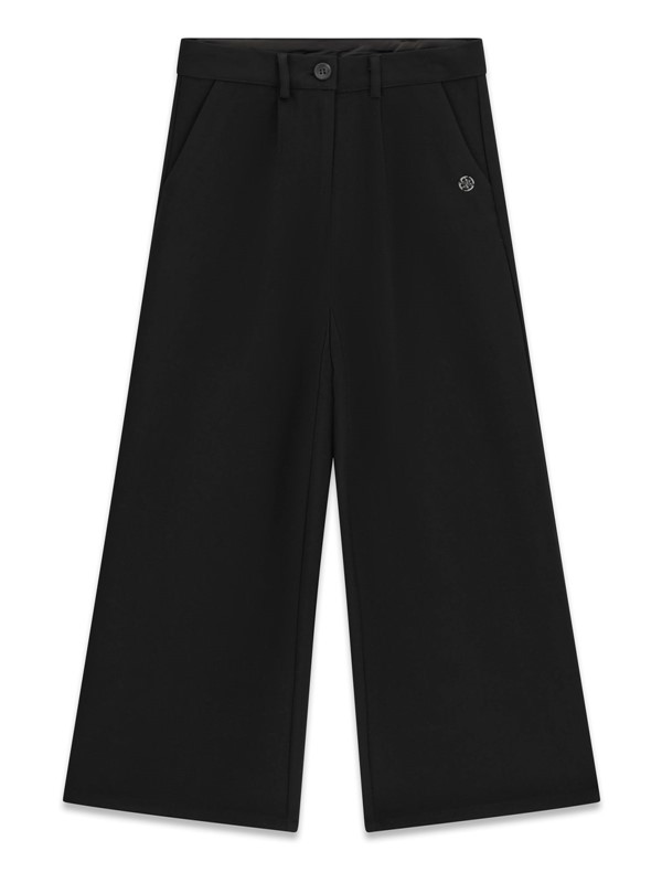 Stretch twill palazzo pants