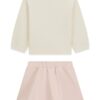 Set: ls sweater top+skirt