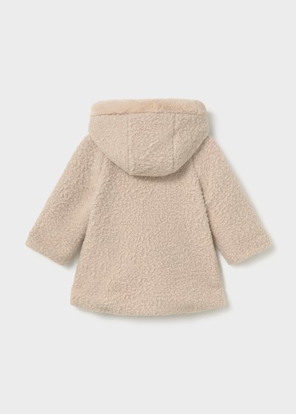 Cappotto riccio con cappuccio