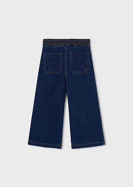 Pantalone denim wide leg